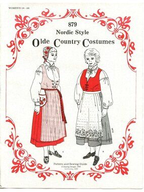 Nordic Style Olde Country Costume Pattern Womens 18W-28W By Doering Designs 1989